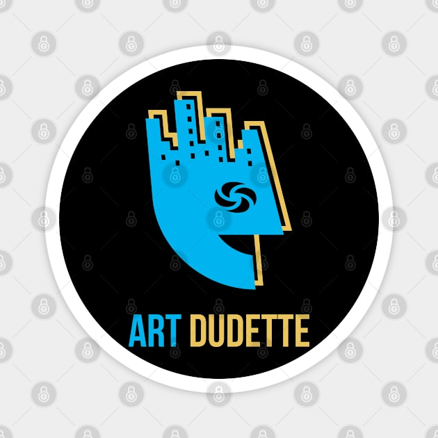 Art Dudette In Blue And Gold Magnet by yourartdude